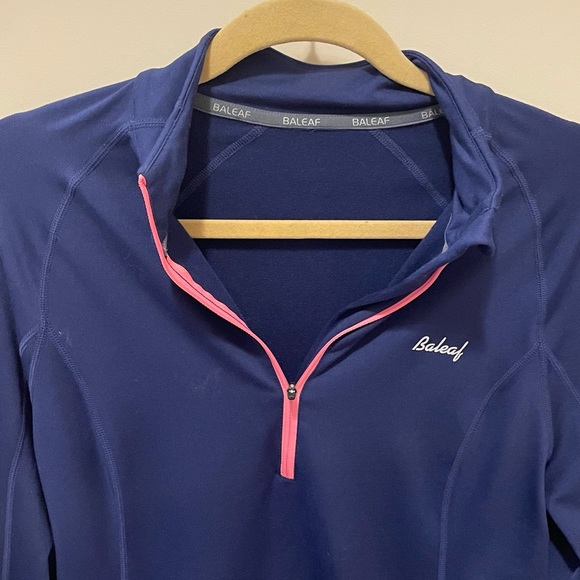 Baleaf Sports Blue Quarter Zip Performance Jacket/Shirt Size Large - Picture 7 of 9